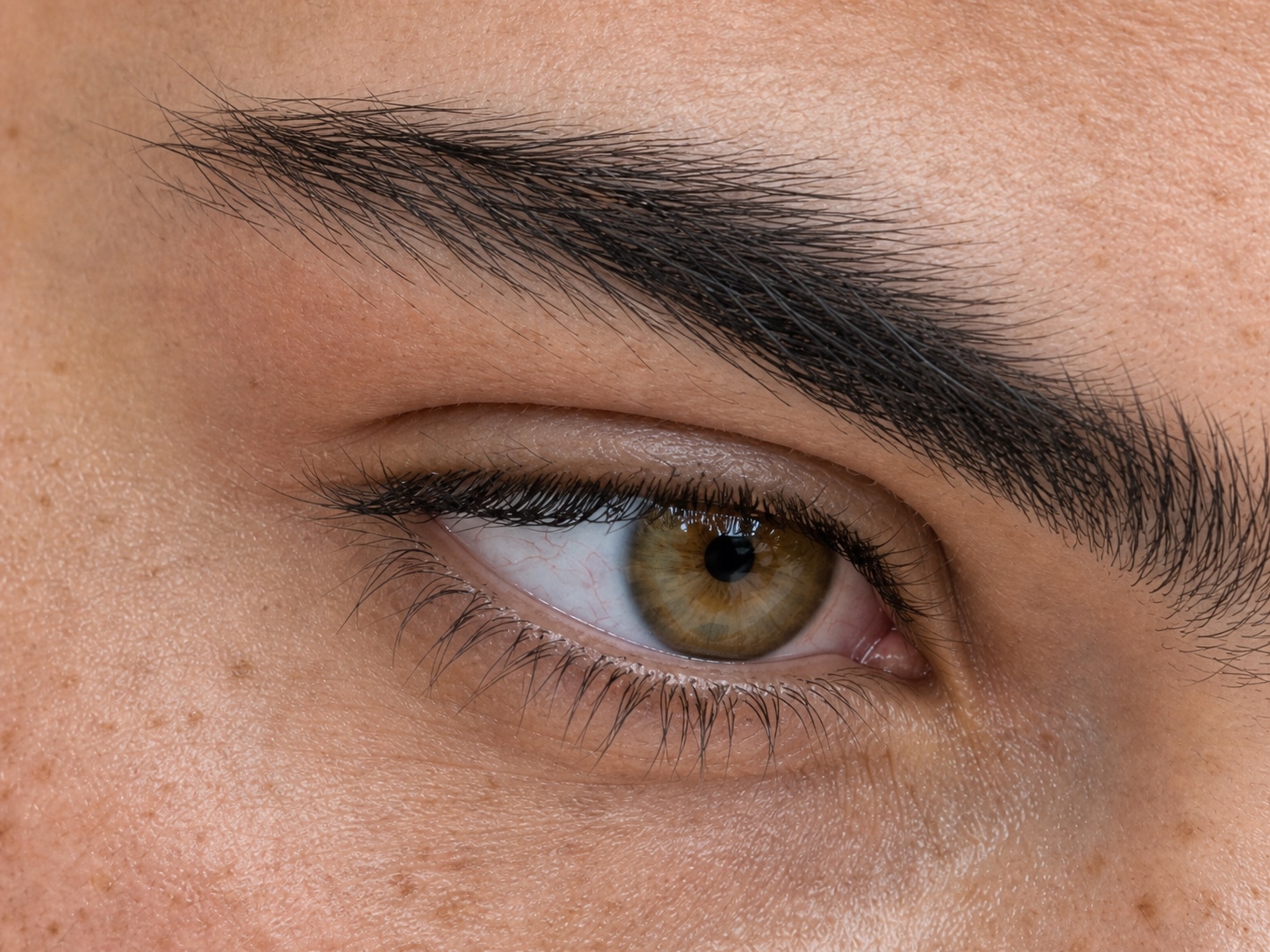 Macro closeup of a human eye showing high fidelity detail