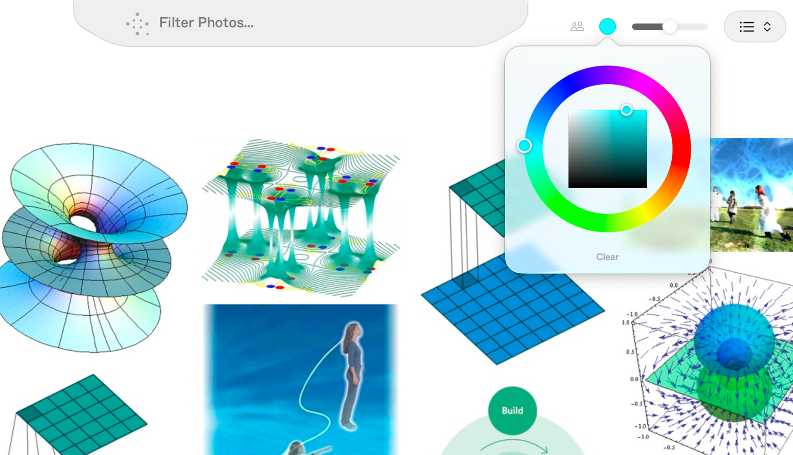 gOS media library with creative tools and image assets